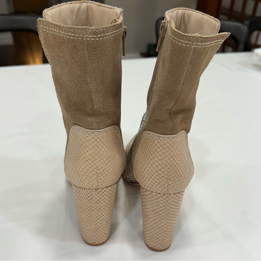 Matisse Cobra Block Heel Booties Ivory/Snakeskin Size 8.5 - Picture 11 of 11